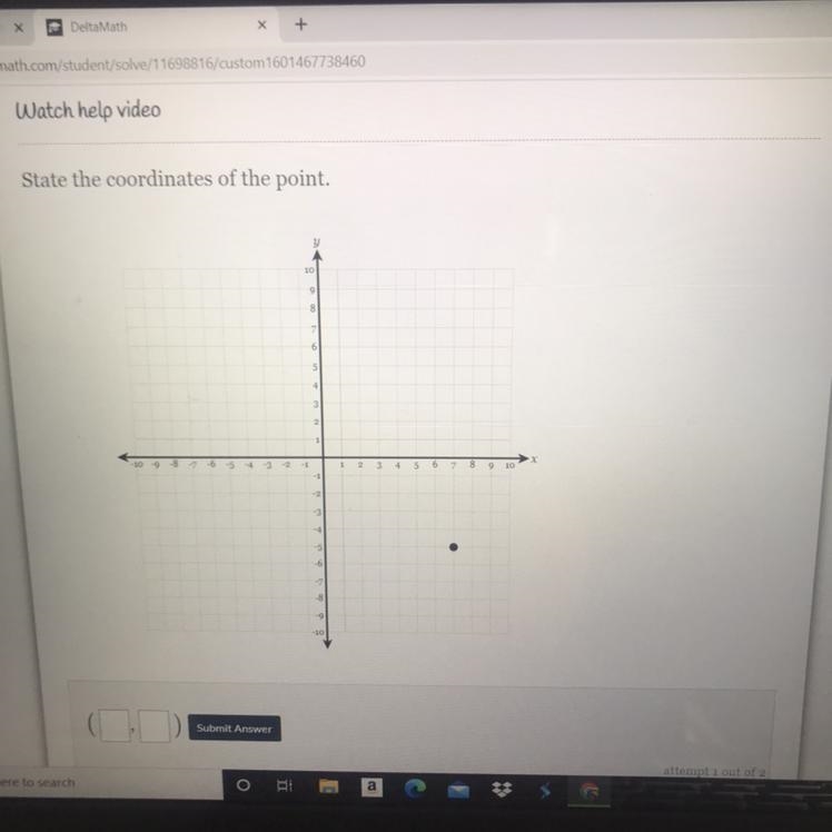 What are the coordinates of the points in this graph-example-1