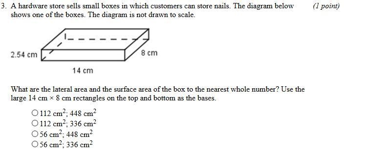 Does anyone have the rest of the test? Surface Area and Volume Unit Test????-example-1