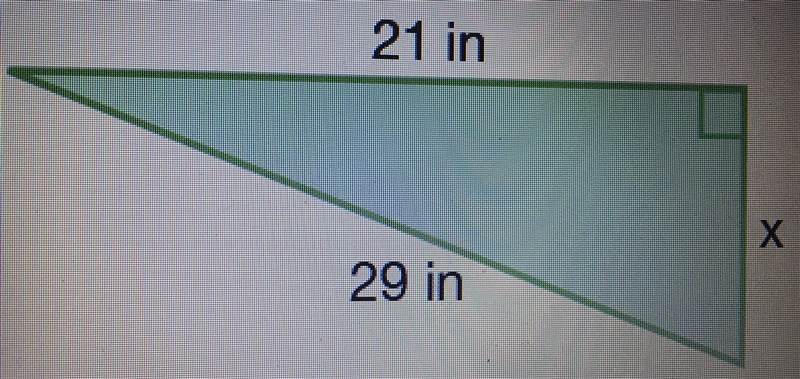 Need help ASAP!! Find the unknown side of the triangle below. A.) 24.5 in B.) 13 in-example-1