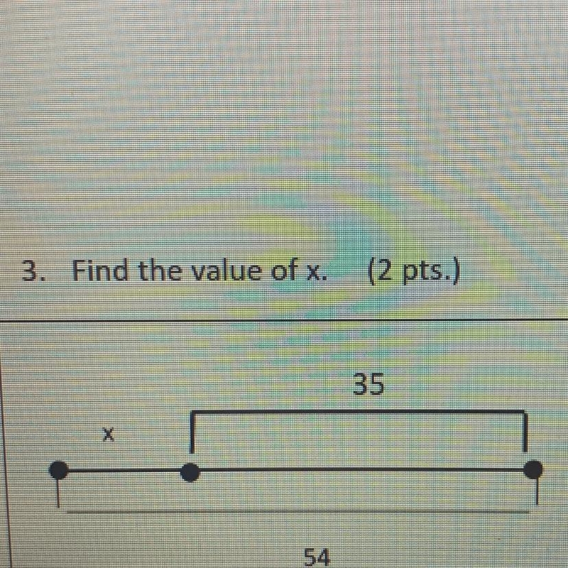 How do i find the value of x on this line?-example-1