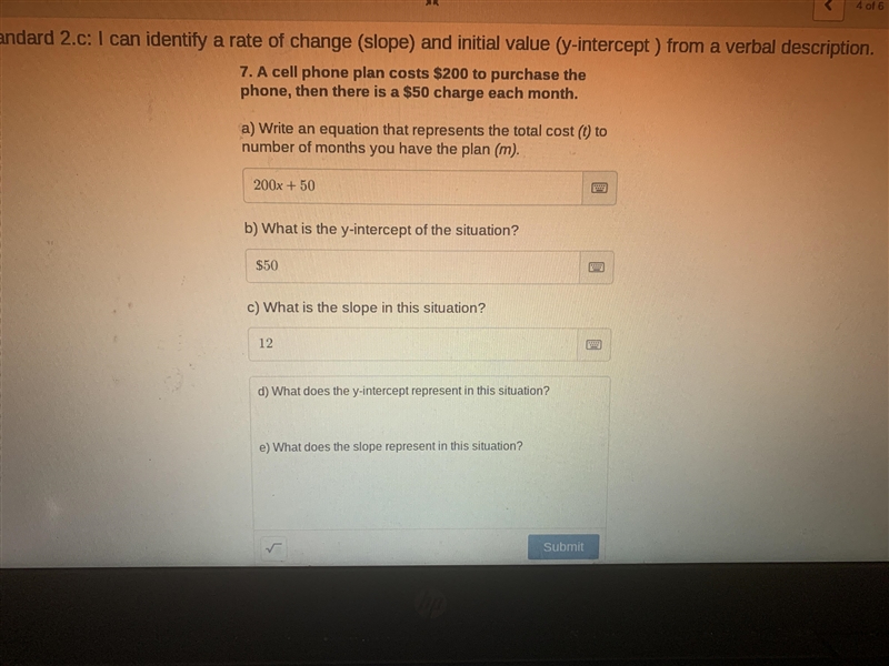 The last 2 questions & did I do it right pls help me:(-example-1