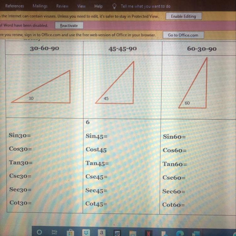 Special right triangles-example-1