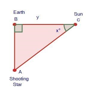 30PTS TO ANYONE WHO CAN ANSWER WITH THIS PROBLEM A shooting star forms a right triangle-example-1