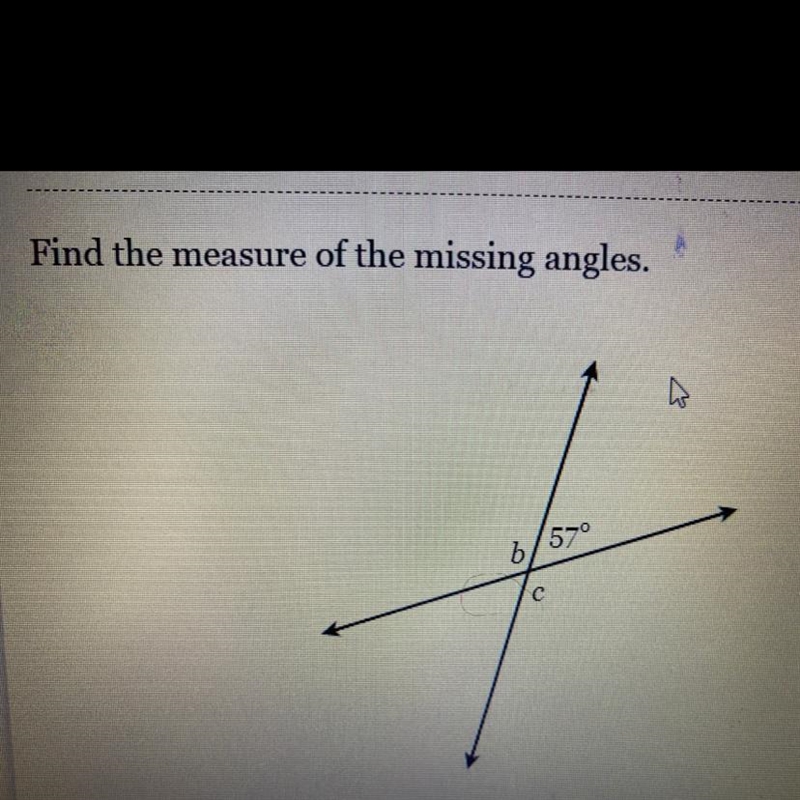 Find the measure of The missing angles-example-1