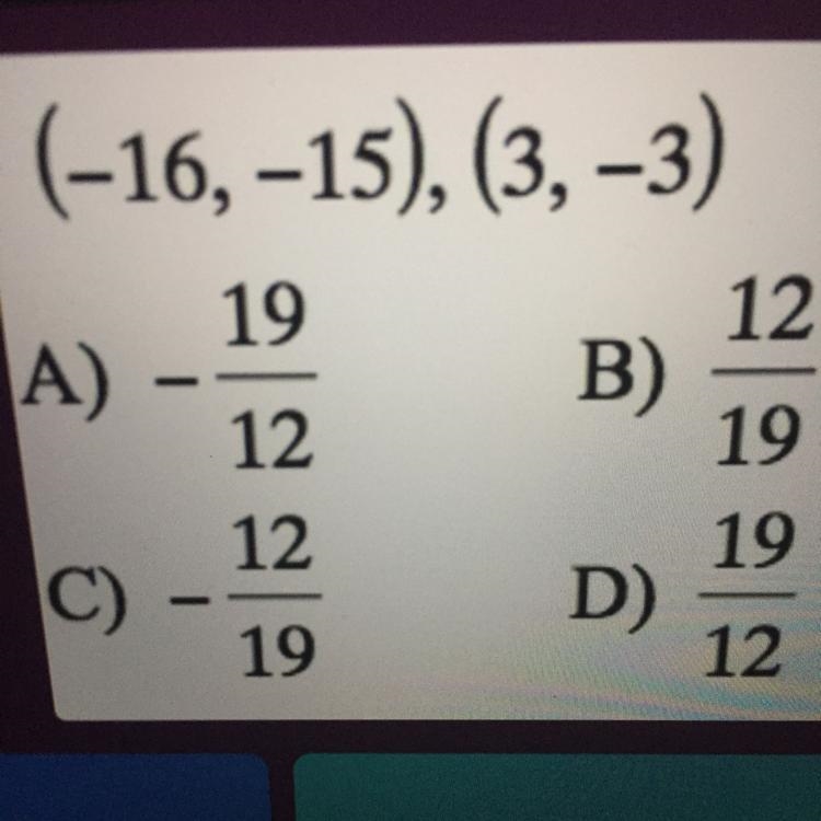 Find the slope of the line through each pair of points-example-1