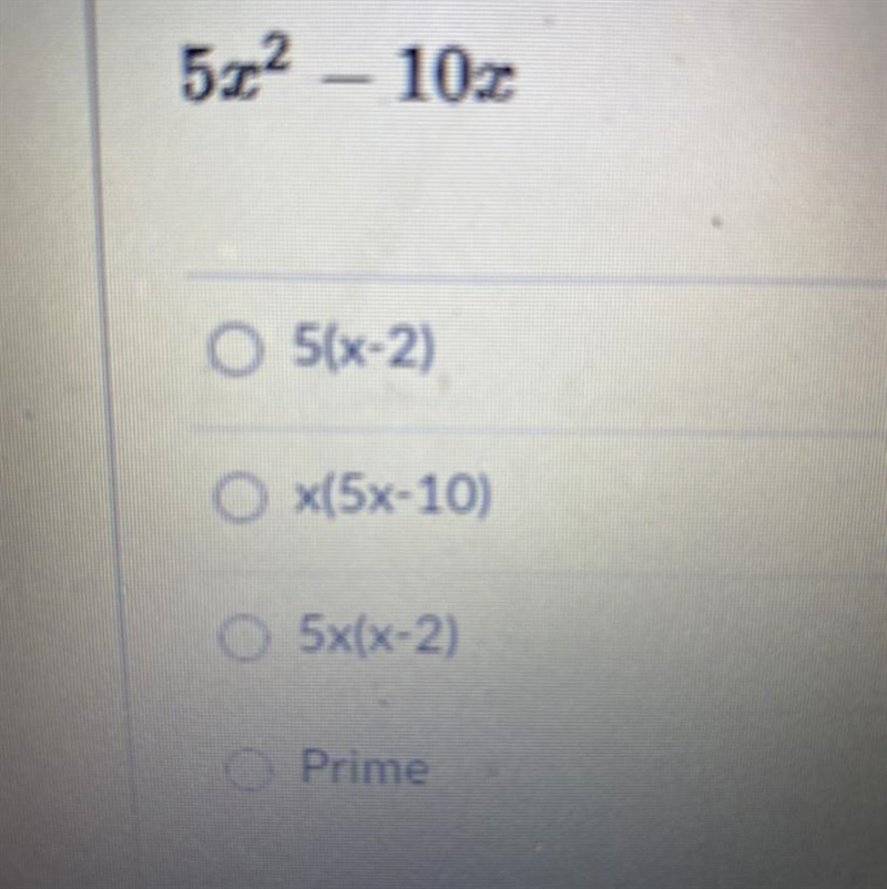 PLEASE HELP ASAP 5x^2-10x-example-1