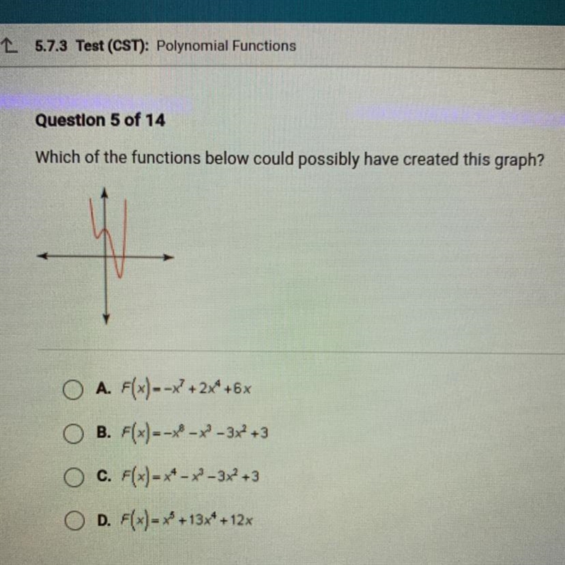 Which of the functions below could possibly have created this graph?-example-1