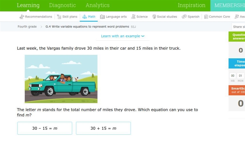 ast week, the Vargas family drove 30 miles in their car and 15 miles in their truck-example-1