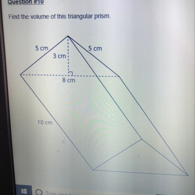 Find the volume of this triangular prism-example-1