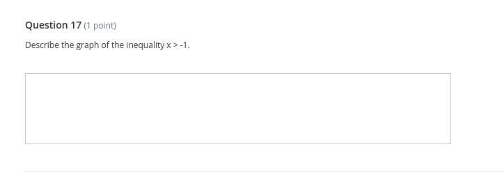 Describe the graph of the inequality x > -1.-example-1