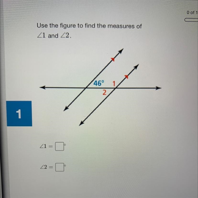 Use the figure to find the measures of <1 and <2-example-1