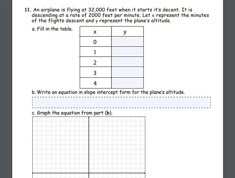 NEED ANSWER ASAP!!!!!!!! An airplane is flying at 32,000 feet when it starts it’s-example-1