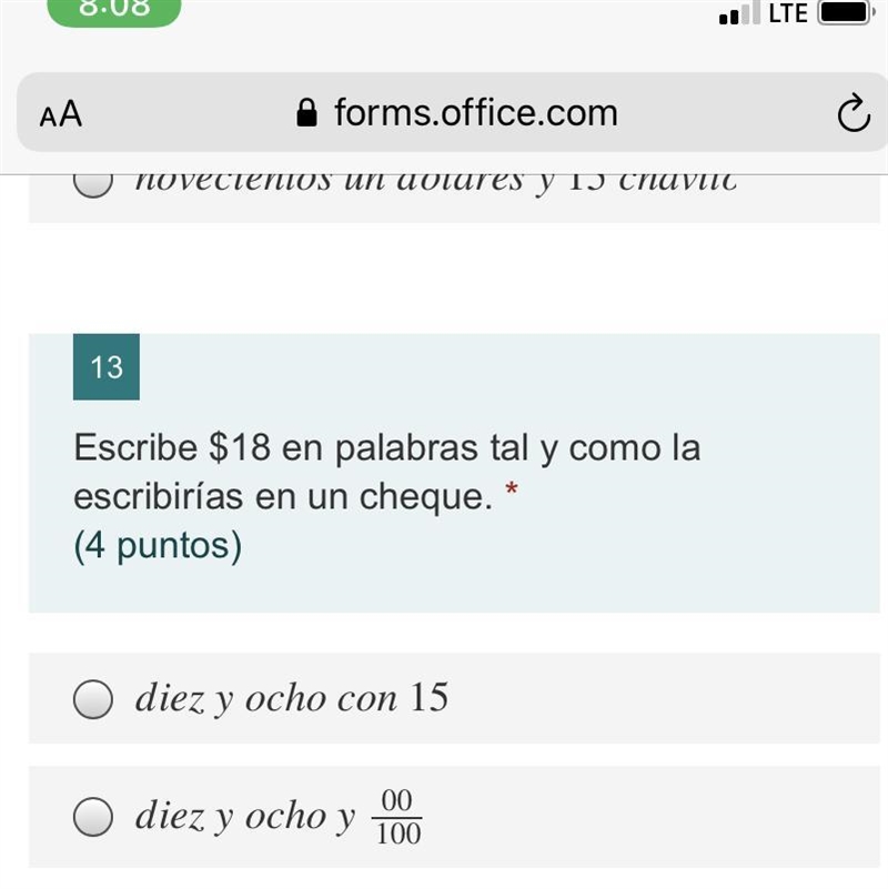 Escribe 18 en palabras tal y como la escribirías en tu cheque-example-1