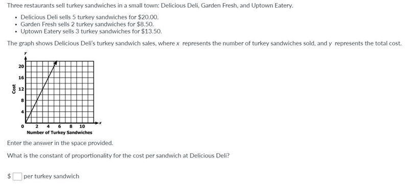 Three restaurants sell turkey sandwiches in a small town: Delicious Deli, Garden Fresh-example-1