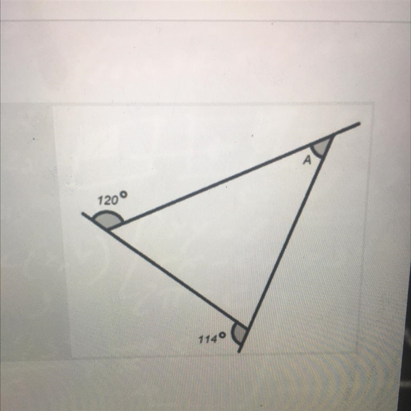 What is the measure of angle A? A.54 B.60 C.16.3662 D.66 E.126-example-1