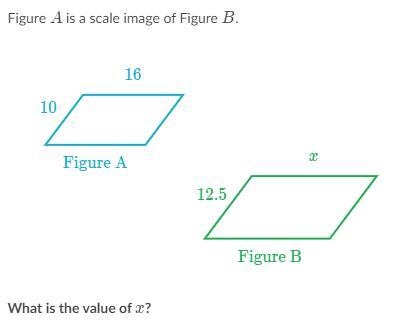 Figure A is a scale image of figure B. What is the value of x?-example-1