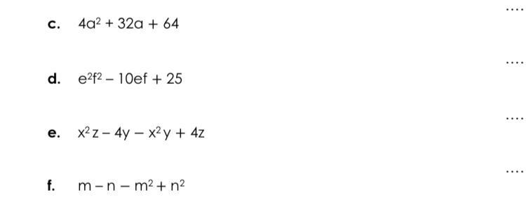 Factorise each of the following expressions completely Can you at least answer one-example-1