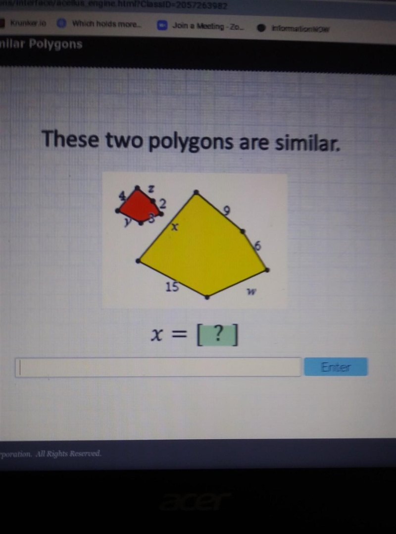 These two polygons are similar​-example-1