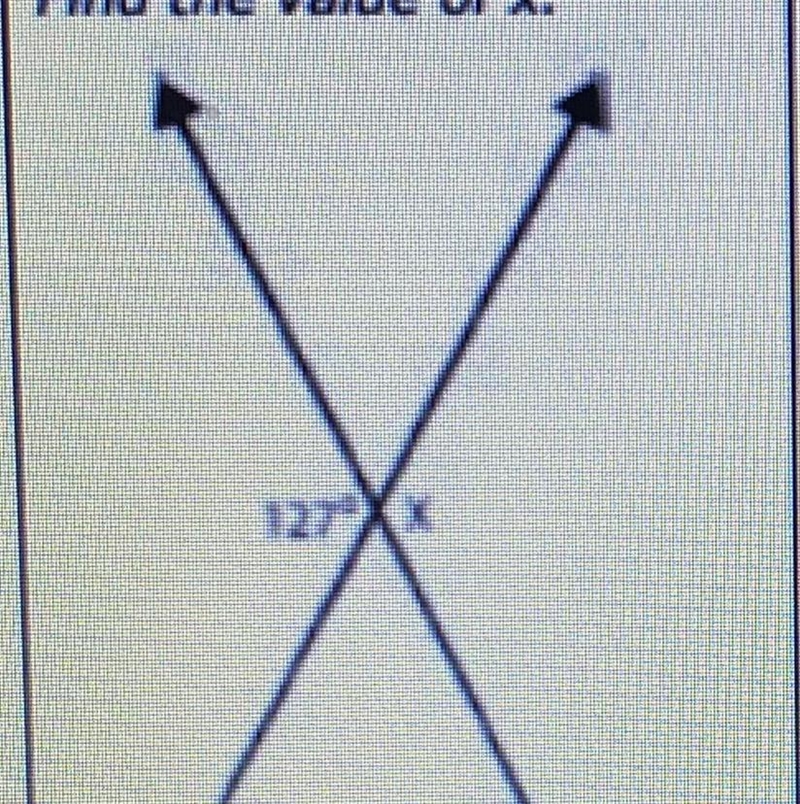 Find the value of x. X 127X-example-1