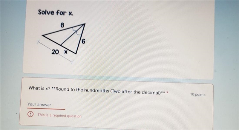 Solve for x. round to the nearest hundreths.​-example-1