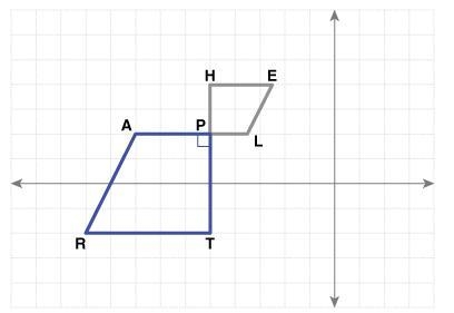 On the coordinate plane below, quadrilaterals TRAP and HELP are similar to each other-example-1