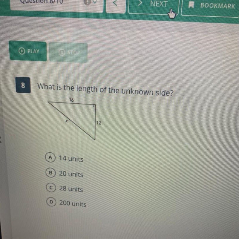 What is the length of the unknown side?-example-1