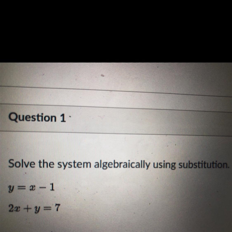 Help me please Solve the system algebraically using substitution.-example-1