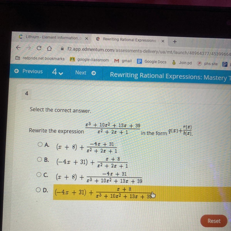 How do I rewrite the expression x^3+10x^2+13x+30/x^2+x^2+2x+1-example-1