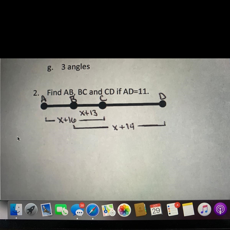 Please help AD= 11 BC= x+13 Ac=x+16 BD=x+14-example-1