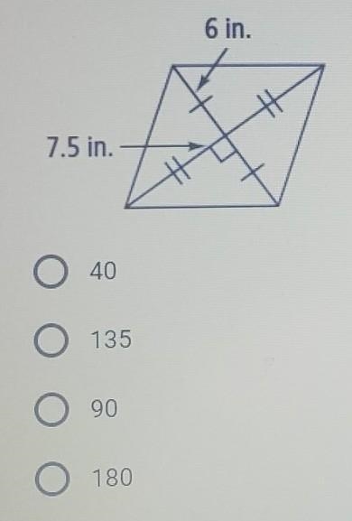 What is the area of the rhombus? (Answers are inches squared)​-example-1