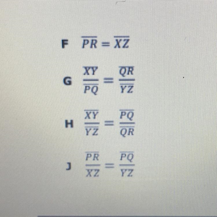 12 IF APOR is similar to AXYZ, which of the following statements must be true?-example-1