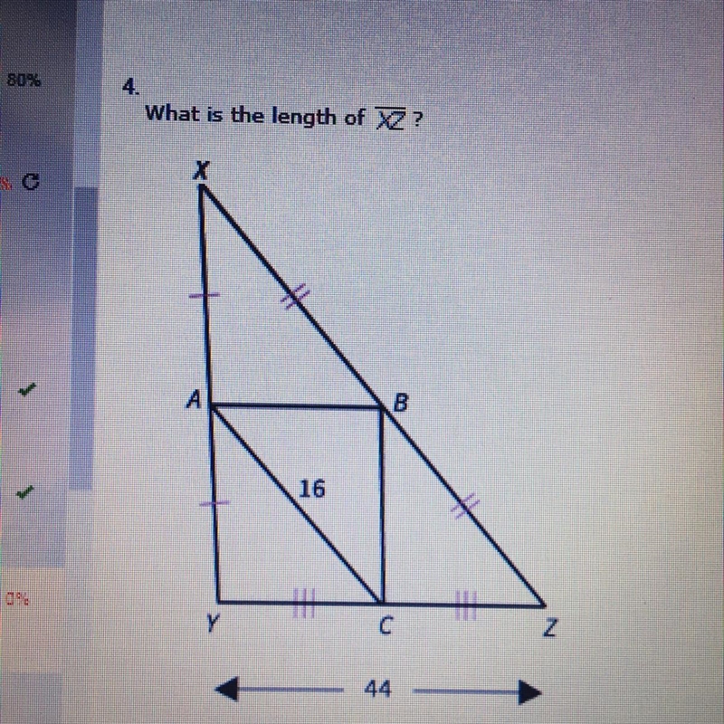 What is length of XZ?-example-1