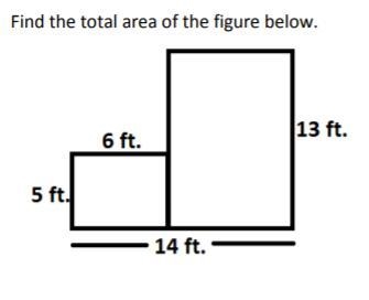 5. find the total area of the figure below-example-1