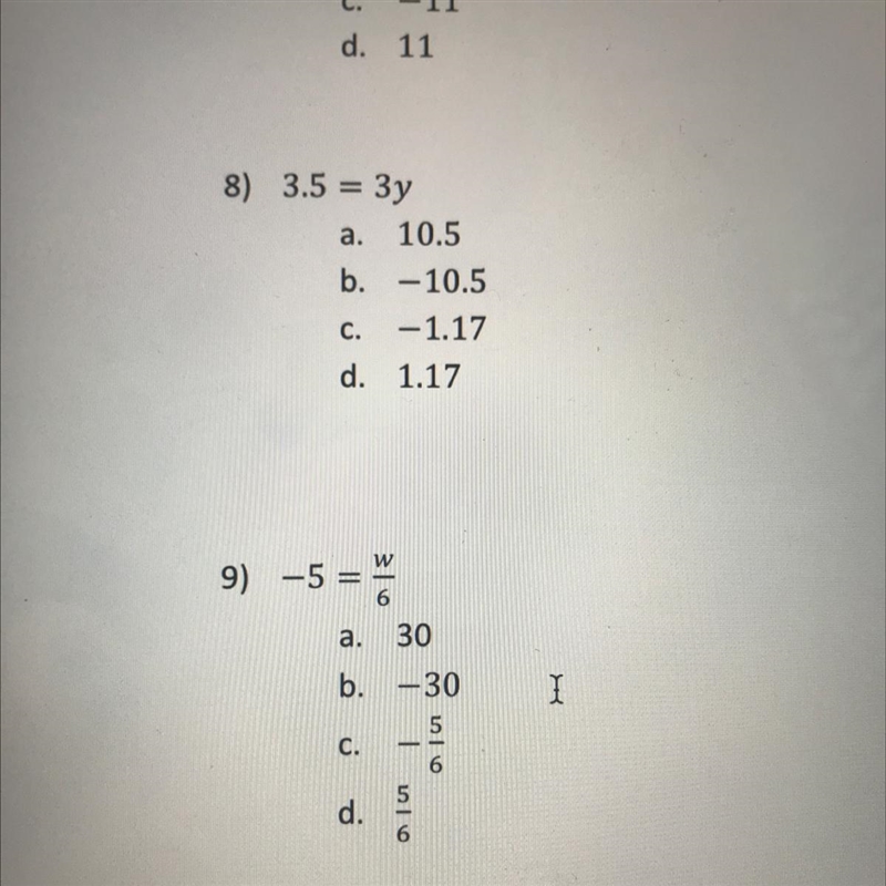 What is the answer for 8 and 9 please show steps-example-1