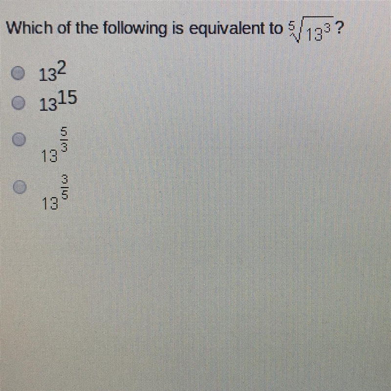 Which of the following is equivalent to 5 cube root 13^3-example-1