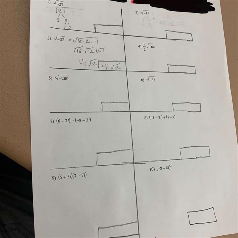 Algebra 2/trig square roots-example-1