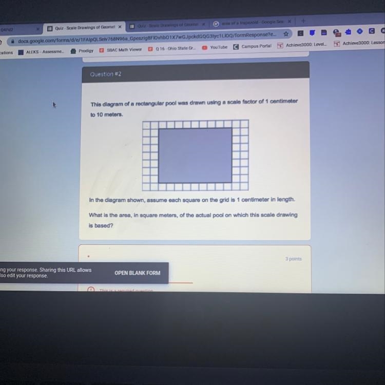 This diagram of a rectangular pool was drawn using a scale factor of 1 centimeter-example-1