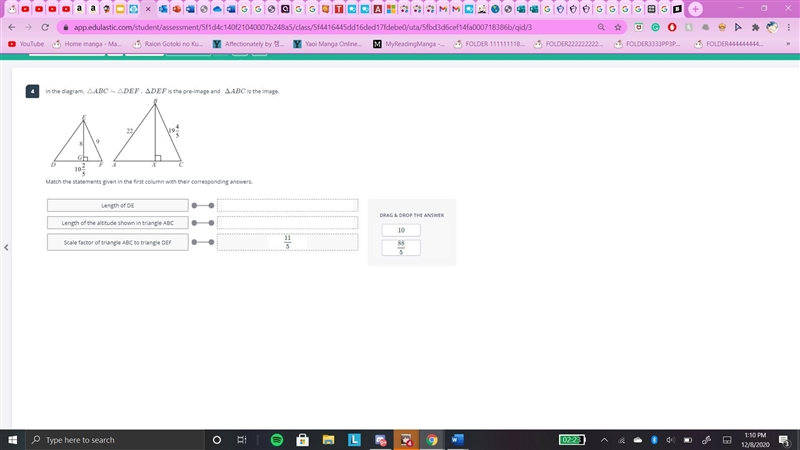 Length of de and altitude-example-1