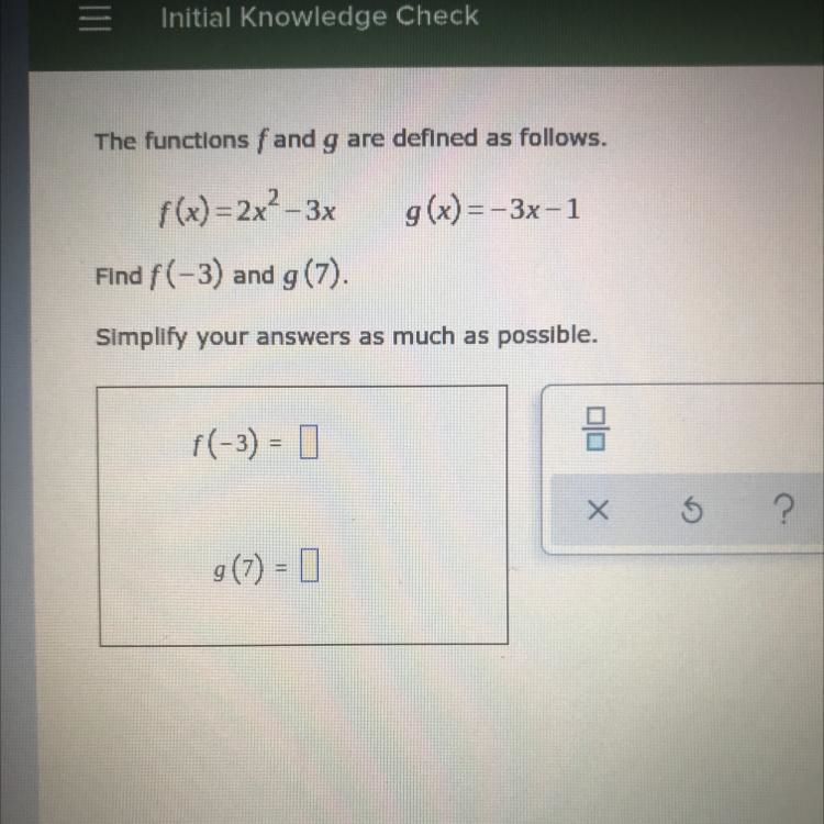 The functions f and g are defined as follows.-example-1