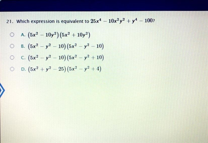 What expression is equivalent?-example-1