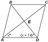 Someone, please help I have a time limit 1, ABCD is a rhombus. Find the value of x-example-1