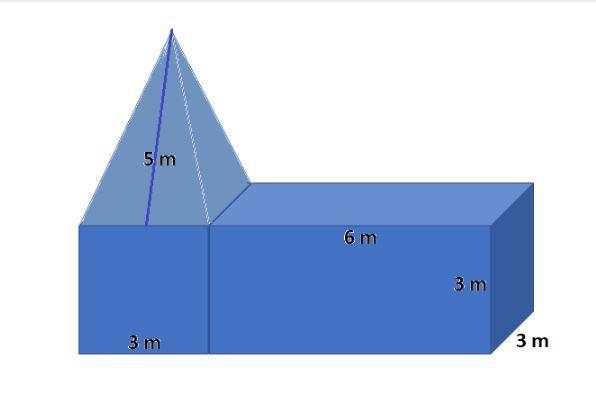 Halle en metros cuadrados la cantidad de cartón necesaria para elaborar el sólido-example-1