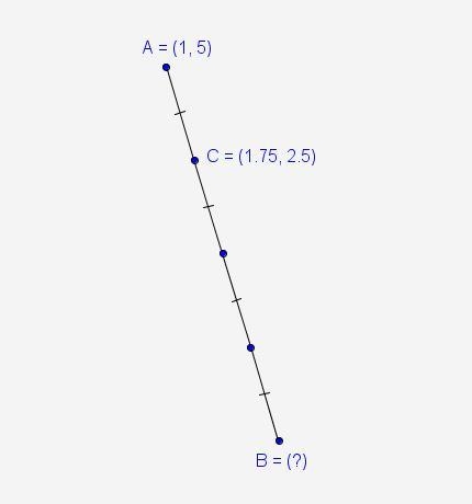 Select the correct answer. What are the coordinates of point B in the diagram? A. (3.25, -2.5) B-example-1