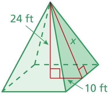 What is X in feet X= Ft-example-1