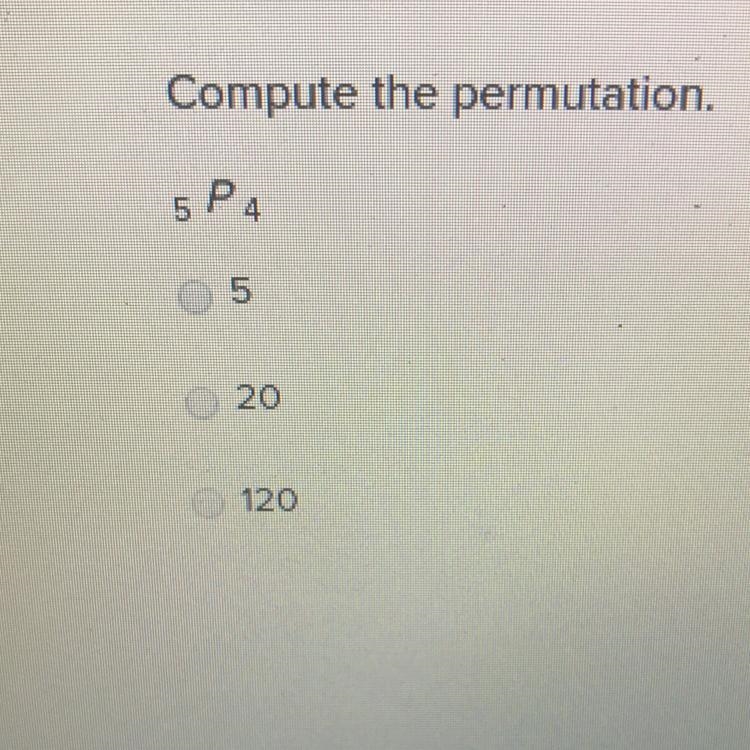 Compute the permutations. 5P4-example-1