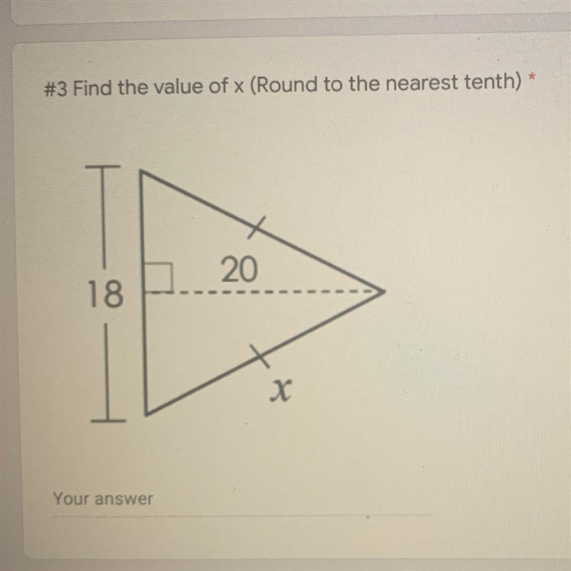 Find the value of x (Round to the nearest tenth)-example-1