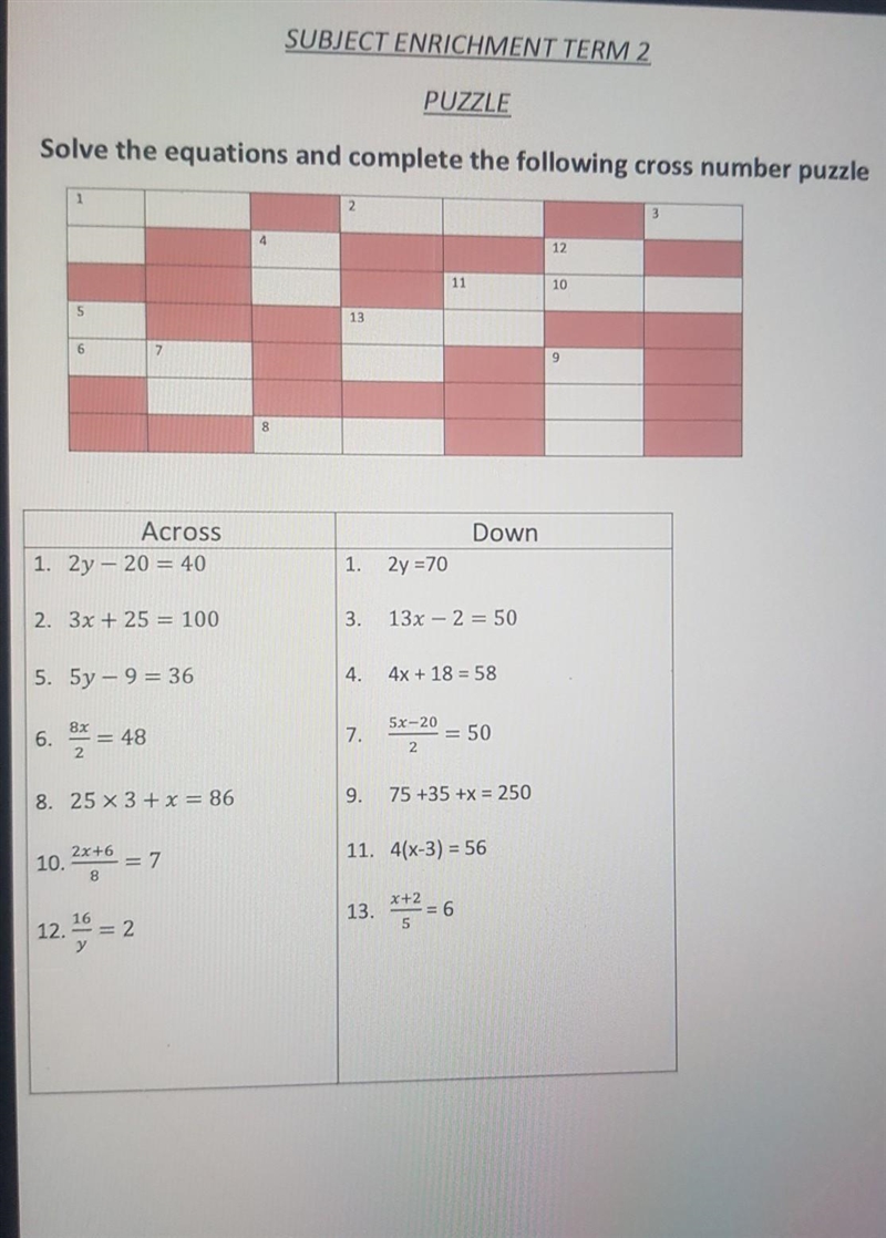 I want to know how to solve this cross number puzzle i know the answers but where-example-1