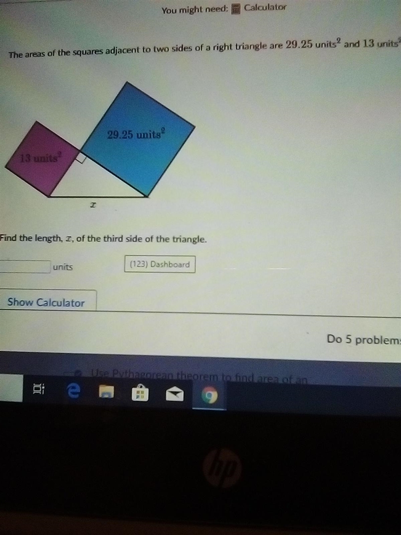 Find the length, x,of the third side of the triangle.-example-1