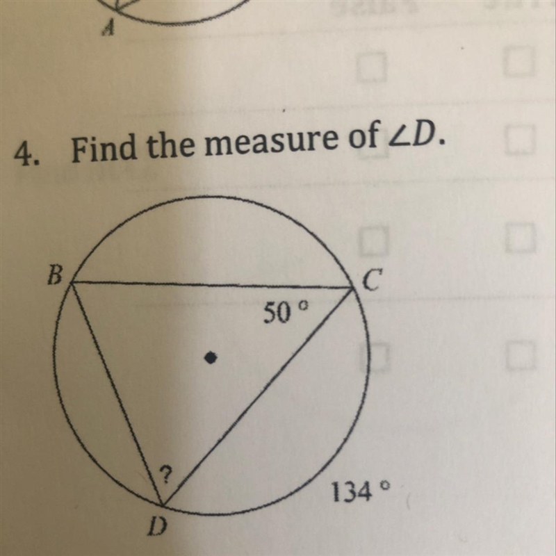 Find the measure of angle D.-example-1