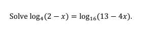 Solve this equation algebraically.-example-1